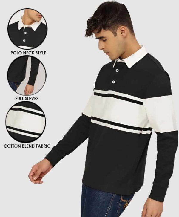 Black and white stylish full sleeve t shirts for mens.