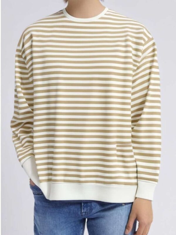 brown horizontal striped full sleeve t shirts for mens.